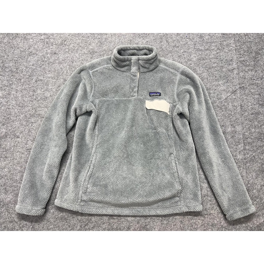 Patagonia Pullover Womens Large Gray Re-Tool Snap-T Fleece Polartec STY25443